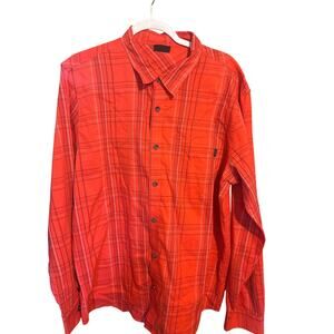 Oakley long sleeve Orange plaid men’s szXL like new!!
